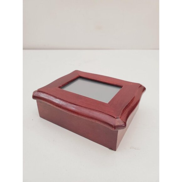 Vintage Gunther Mele 1970's wooden jewelry box. Jewellery with mirror . Vintage - Picture 3 of 10